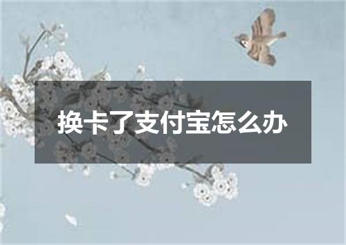 换卡了支付宝怎么办