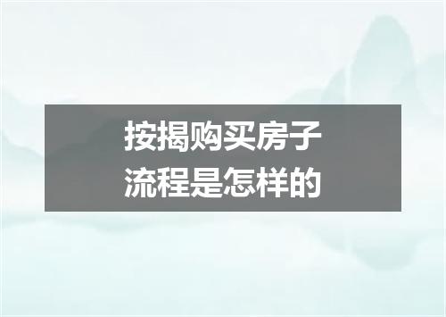 按揭购买房子流程是怎样的
