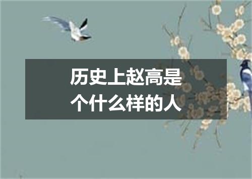 历史上赵高是个什么样的人