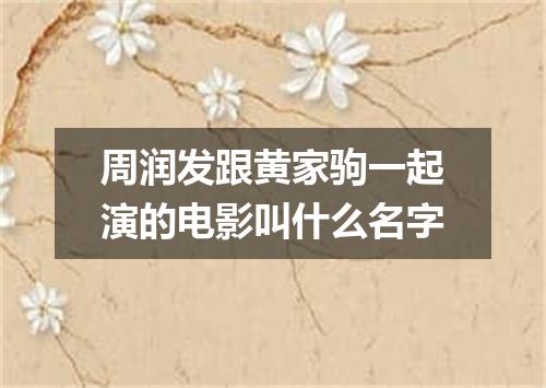 周润发跟黄家驹一起演的电影叫什么名字