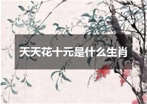 天天花十元是什么生肖