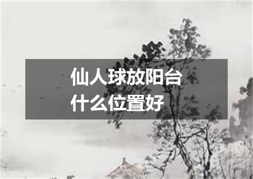 仙人球放阳台什么位置好