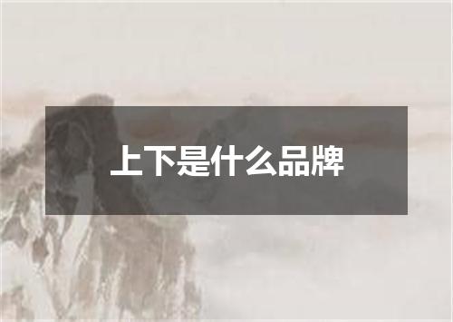 上下是什么品牌