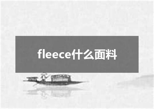 fleece什么面料