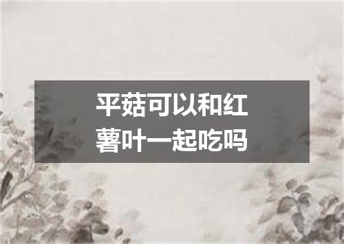 平菇可以和红薯叶一起吃吗