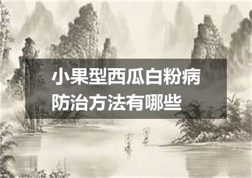 小果型西瓜白粉病防治方法有哪些