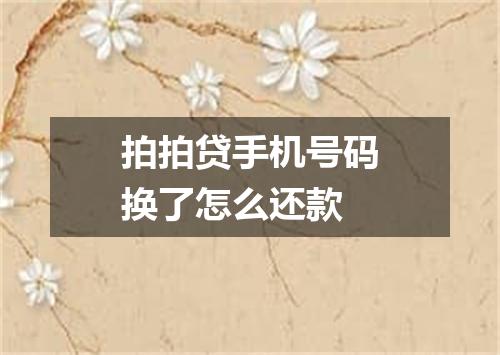 拍拍贷手机号码换了怎么还款