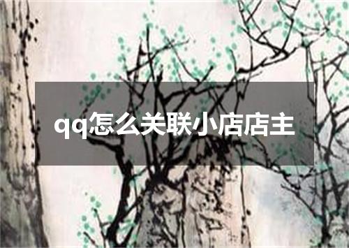 qq怎么关联小店店主