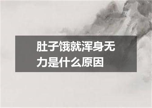 肚子饿就浑身无力是什么原因