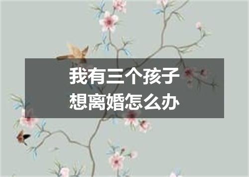 我有三个孩子想离婚怎么办