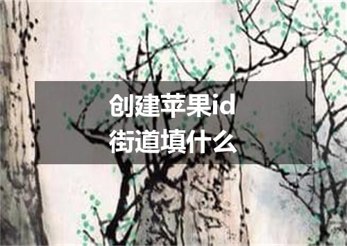 创建苹果id街道填什么