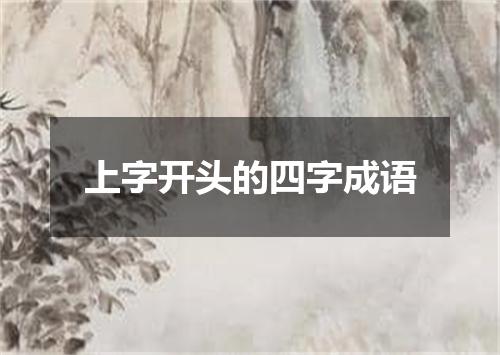 上字开头的四字成语