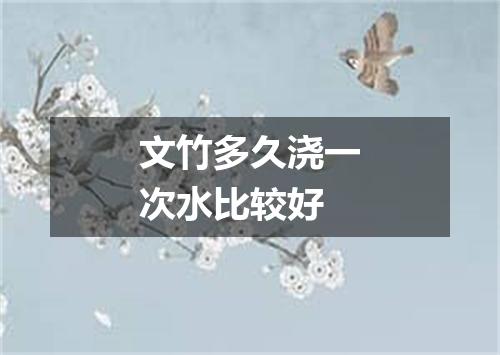 文竹多久浇一次水比较好