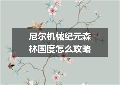 尼尔机械纪元森林国度怎么攻略