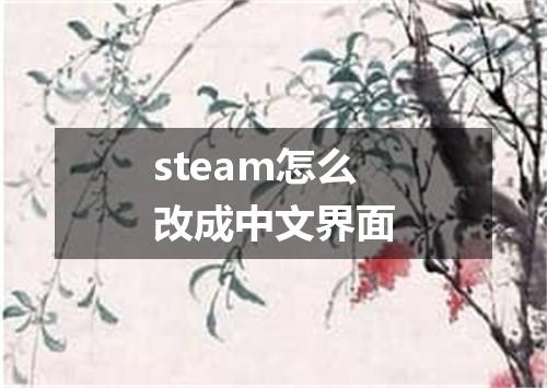 steam怎么改成中文界面