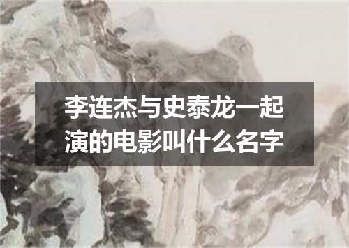 李连杰与史泰龙一起演的电影叫什么名字