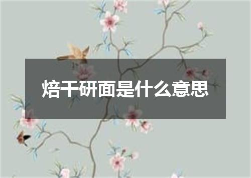 焙干研面是什么意思