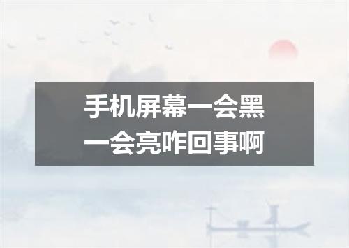 手机屏幕一会黑一会亮咋回事啊