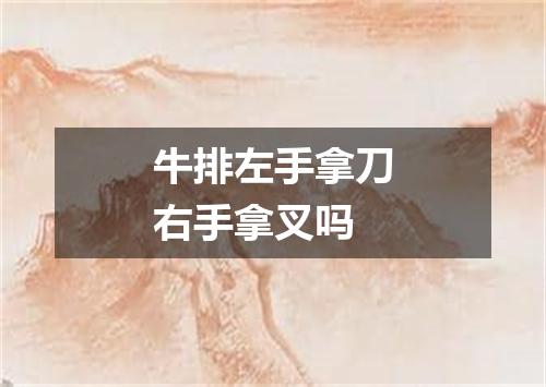 牛排左手拿刀右手拿叉吗