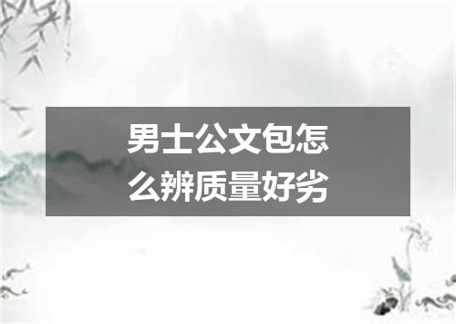 男士公文包怎么辨质量好劣