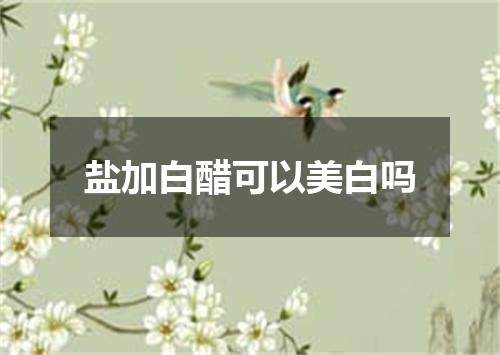 盐加白醋可以美白吗