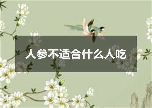 人参不适合什么人吃