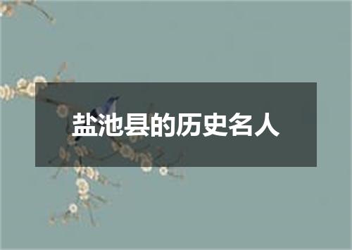 盐池县的历史名人