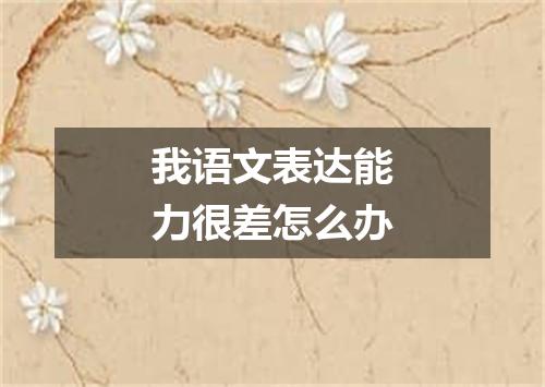 我语文表达能力很差怎么办