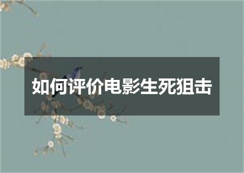 如何评价电影生死狙击