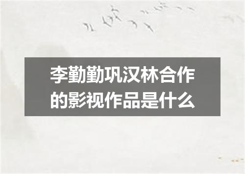 李勤勤巩汉林合作的影视作品是什么