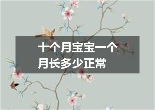 十个月宝宝一个月长多少正常