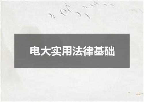 电大实用法律基础