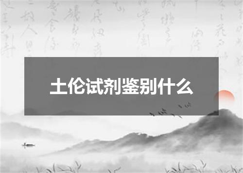 土伦试剂鉴别什么