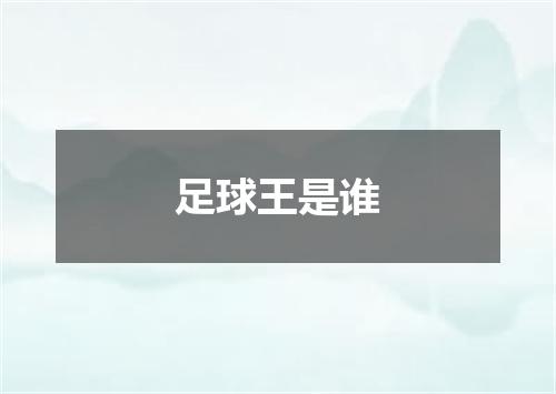 足球王是谁