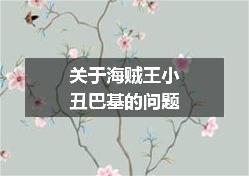 关于海贼王小丑巴基的问题