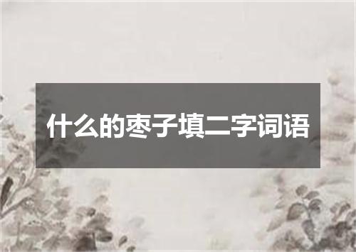 什么的枣子填二字词语