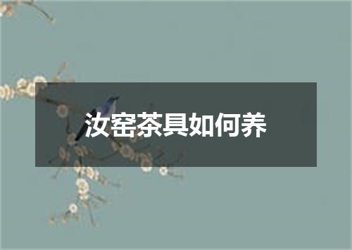 汝窑茶具如何养