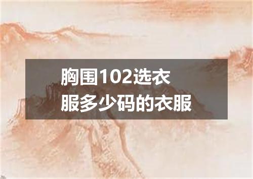 胸围102选衣服多少码的衣服