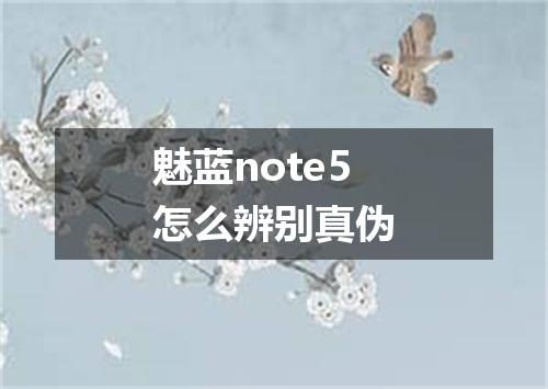 魅蓝note5怎么辨别真伪