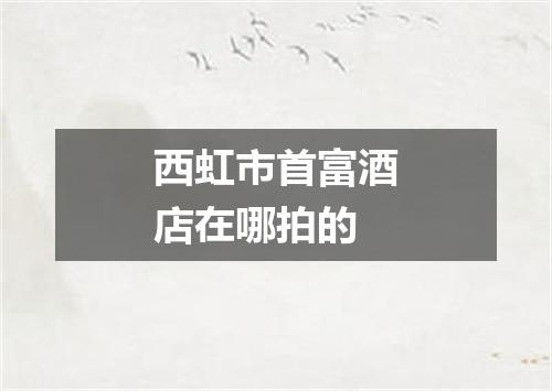 西虹市首富酒店在哪拍的