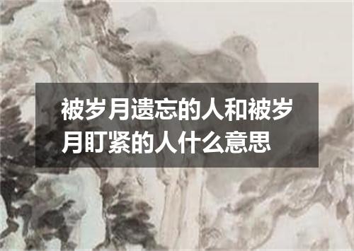 被岁月遗忘的人和被岁月盯紧的人什么意思