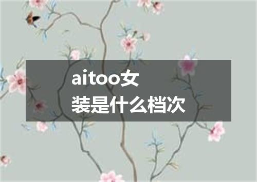aitoo女装是什么档次