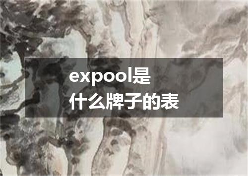 expool是什么牌子的表