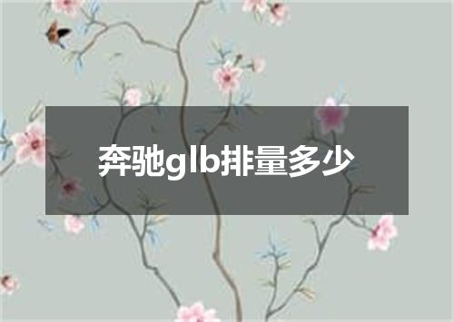 奔驰glb排量多少