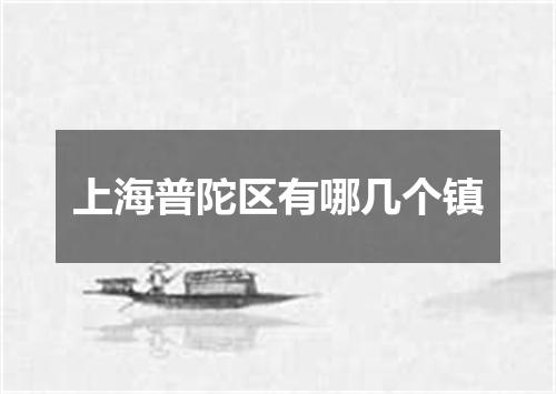 上海普陀区有哪几个镇