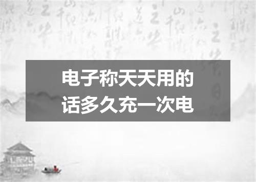 电子称天天用的话多久充一次电