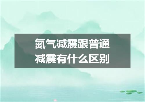 氮气减震跟普通减震有什么区别