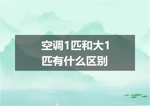 空调1匹和大1匹有什么区别