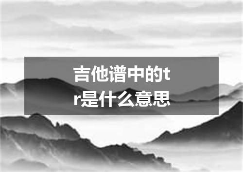 吉他谱中的tr是什么意思