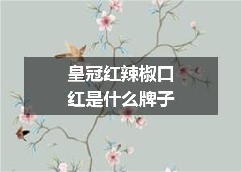 皇冠红辣椒口红是什么牌子
